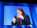 bernard tapie exprime son mental d'entrepreneur lors d'une conf�rence sp�cifique au salon de l'entrepreneur � paris le 04/02/2010.