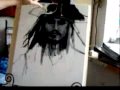 Pirates of the caribbean speed painting johnny depp