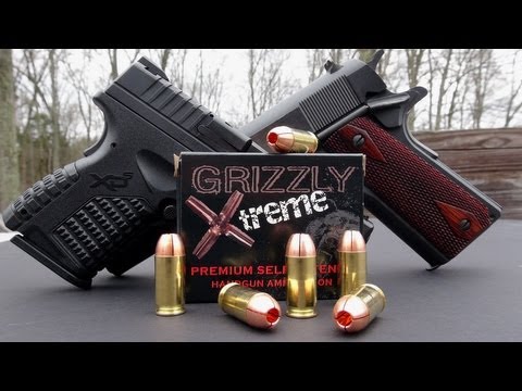 GRIZZLY XTREME .45 ACP +P AMMO TEST!!!