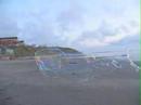 giant bubbles at the beach