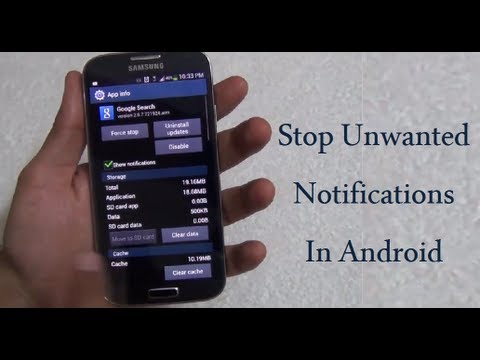 how to turn notifications off on android