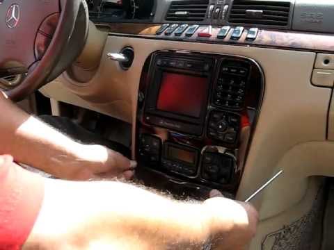 How to Remove Radio / Navigation from 2000 Mercedes S500 for Repair.