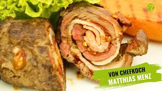 Gegrillte Rinder-Nussroulade (mariniert)