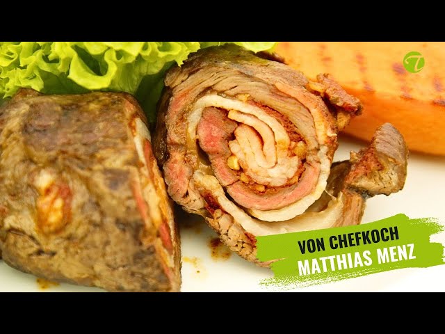 Gegrillte Rinder-Nussroulade (mariniert)