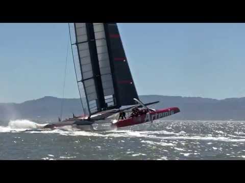 artemis - After going through some modifications, the AC72 has been back out on the Bay training for this upcoming summer. Loïck Peyron talks about how these recent mo...