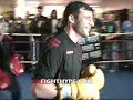 JOE CALZAGHE OPEN WORKOUT DAYS BEFORE JONES JR. FIGHT