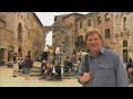 San Gimignano, with its distinctive skyline, stands like a medieval mirage on its hilltop. With walls built in the 13th century and 12 surviving towers, what was once a stop for pilgrims en route to Rome is now a popular tourist destination. For more information on the Rick Steves' Europe TV series — including episode descriptions, scripts, participating stations, travel information on destinations and more — visit www.ricksteves.com.
