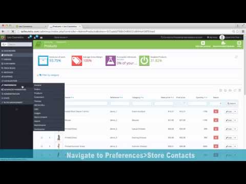 how to change store name in prestashop