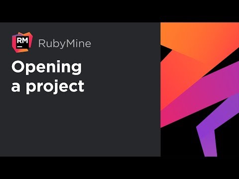 RubyMine tutorial | 1. Opening a project