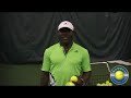 charles akinloye of the trumbull racquet club breaks down 6 steps  to a proper serve. 