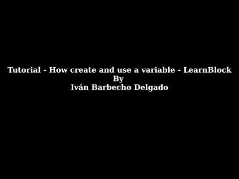 Tutorial about how create a variables and how use these