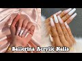The Best 20 Coffin Cute Black And White Acrylic Nails