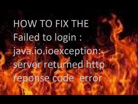 how to fix java.io.ioexception on minecraft