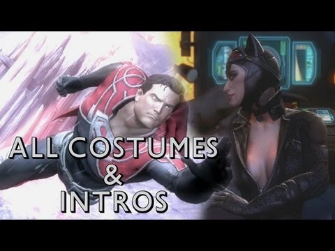 Injustice: Gods Among Us - All Costumes + Possible Intros TRUE-HD QUALITY