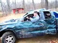 a wrecked truck tht still runs