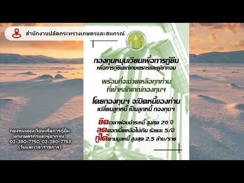 กองทุนหมุนเวียนเพื่อการกู้ยืมแก่เกษตรกรและผู้ยากจน  "ช่วยสงวนรักษาที่ดิน"