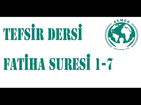 Fatiha Suresi (1-7.Ayetleri)