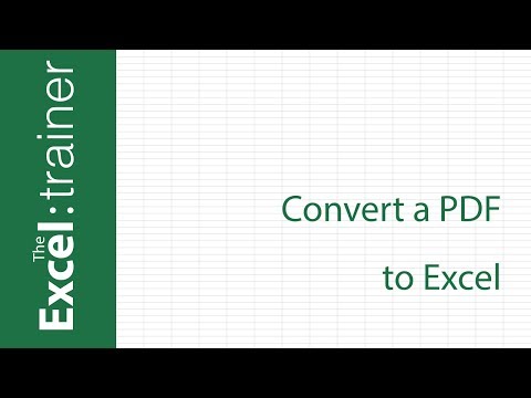 how to turn pdf into excel