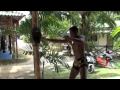 Tiger Muay Thai Trainer: Kru Yod Demonstrates a Muay Thai HEAD KICK Technique workout