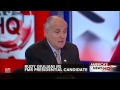 Rudy Giuliani discusses Mitt Romney and Rick Santorum, the policy of the United States regarding Iran, how president Obama is trying to counter the nuclear threat by writing letters to Iranian regime leaders, and how toughness is what it takes to deal with the Iranian regime. He discusses the issue of the Iranian opposition, the MEK, and its members in Camp Ashraf who want to overthrow the Iranian regime and he says not only this group should be removed from the State Department's terrorist list, but it should be rewarded and their leader, [Mrs. Maryam Rajavi] should make the cover of the TIME magazine as the person of the year. He argues how is it that we laud those who fought and overthrew Mubarak, and Qaddafi and those who are now fighting Assad in Syria, but we are calling those who are trying to overthrow the Iranian regime as terrorist? To watch the video on FoxNews.com website, please click below: video.foxnews.com