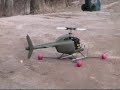 Scale OH-58A Spool-up & Hover Test (700mm Flybarless)
