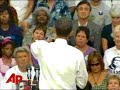 African American protestors heckle Obama