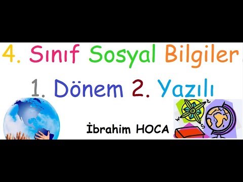 4 Sınıf Sosyal Bilgiler 1 Dönem 2 Yazılı (örnek 1)