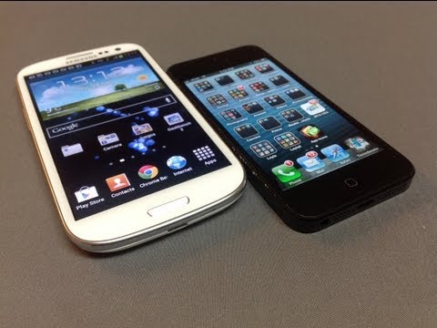 iPhone 5 versus Galaxy S III comparativos