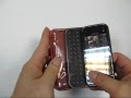 PDair Leather Case for Nokia N97 mini - Book Type (Red)