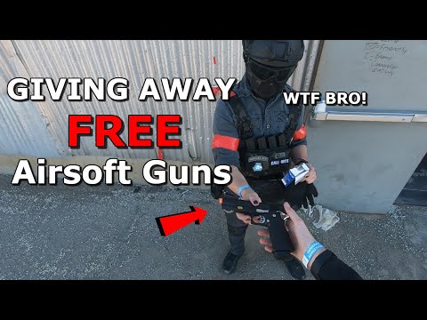Giving Away Airsoft Guns to Random People for FREE! *CRAZY Funny Reactions & Airsoft War/Gameplay*