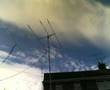 my cushcraft ma5b on top of the mast at 14mts