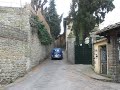 fiat 500 and fiesole little tiny road