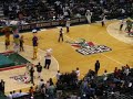 Mascot Fun at a  milwaukee bucks game