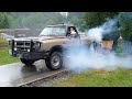 Hoss burning Terry's tires Hoss burning Terry's tires