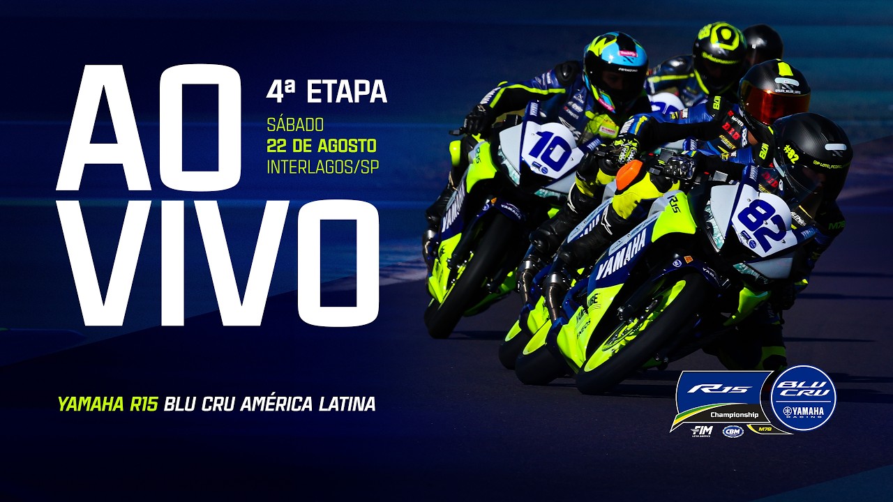 AO VIVO: Yamaha R15 BLU CRU América Latina 2025 | 4ª etapa | Interlago/SP