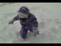 Erma plays in the snow