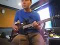 Mark Hoppus recording guitar