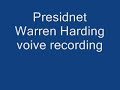 President Warren Harding