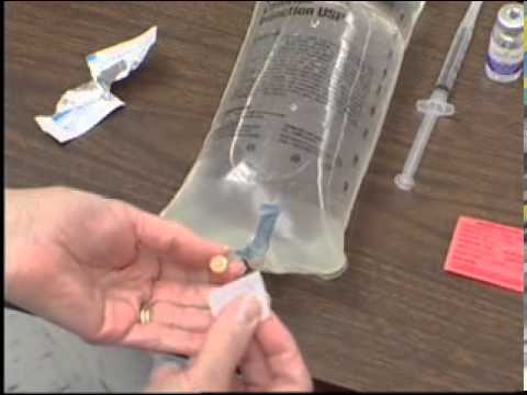 how to fill iv bag