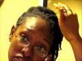 Natural Hair Style Tutorial #5- Finger Coils and Basket Weave Up-Do using Kera Care Natural textures