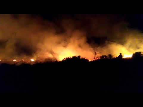 Incendio sopra Cavoli, isola d'Elba