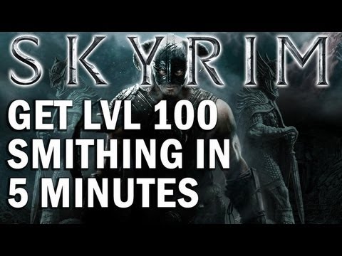 how to quickly level up smithing in skyrim