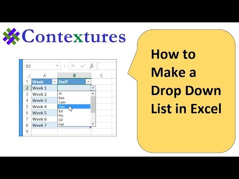 how to create drop down list in excel 2007