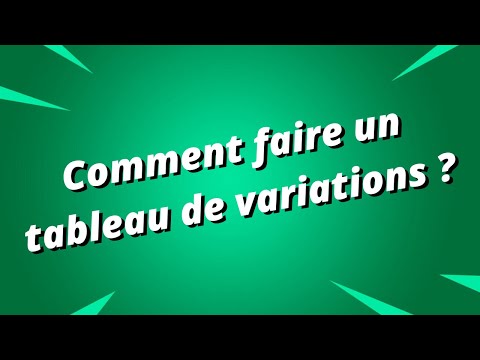 comment trouver variation d une fonction