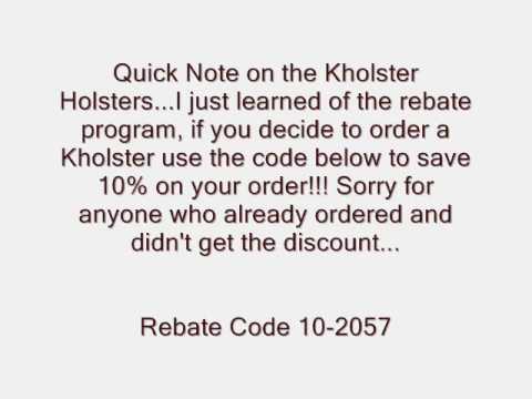 10% Discount On Kholster Holsters