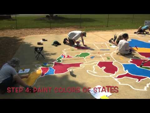 how to paint us map on playground