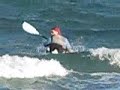 Surf Kayaking - Paddling out a Shark Bait Surf Kayaking - Paddling out a Shark Bait