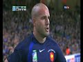 quart de finale de la coupe du monde de rugby a cardiff opposant la france a la nlle zelande.Le fighting spirit et un peu de chance.