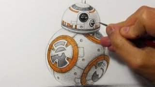 Drawing Time Lapse: BB-8 from "STAR WARS: The Force Awakens"