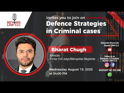 MASTERCLASS ON HOW TO DEFEND AND PROSECUTE CRIMINAL CASES FOR YOUNG DEFENCE  COUNSEL AND LAW STUDENTS – The Blog of Bharat Chugh